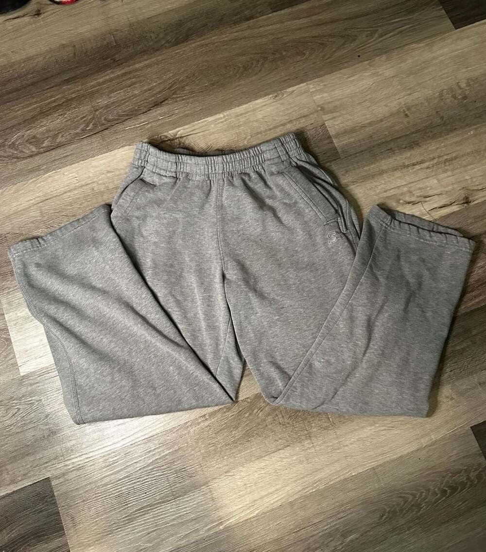 Starter Fleece Sweatpants Gray Drawstring Elastic Waist